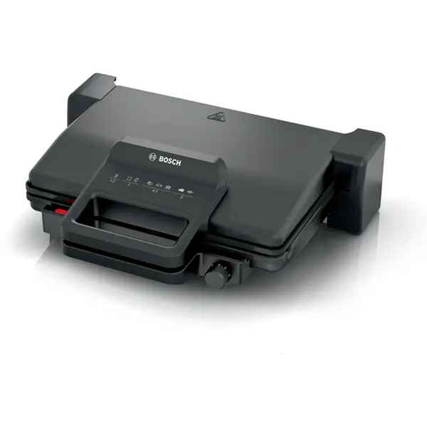 BOSCH TCG3323 Kontaktgrill, 2000W, kivehető grill-lapok, Fekete