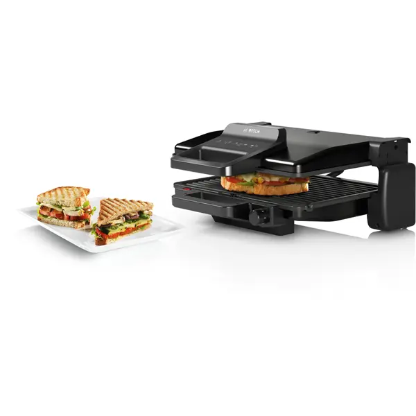 BOSCH TCG3323 Kontaktgrill, 2000W, kivehető grill-lapok, Fekete – 6. kép