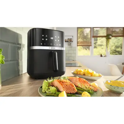 BOSCH MAFS2462B Serie 4 Forrólevegős sütő, 2050W, 6,1L, 9 automata program, Fekete – 2. kép