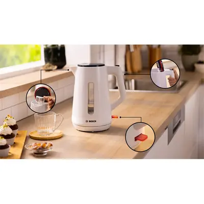 BOSCH TWK1M121 MyMoment Vízforraló, 2400W, 1,7L, Fehér – 2. kép