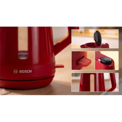 BOSCH TWK1M124 MyMoment Vízforraló, 2400W, 1,7L, Piros – 2. kép