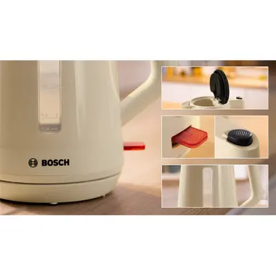 BOSCH TWK1M127 MyMoment Vízforraló, 2400W, 1,7L, Krémszínű – 2. kép