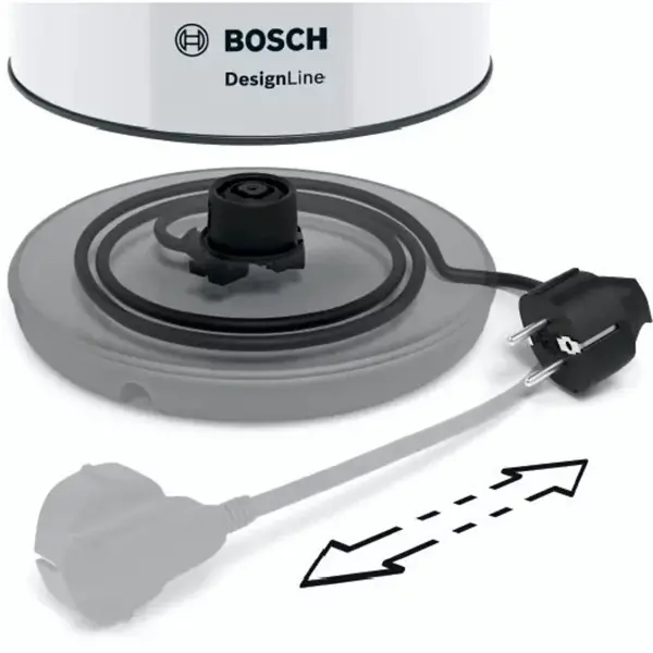 BOSCH TWK3P421 DesignLine Vízforraló 2400W, 1,7L, Fehér – 8. kép