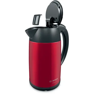 BOSCH TWK3P424 DesignLine Vízforraló 2400W, 1,7L, Metálpiros – 2. kép