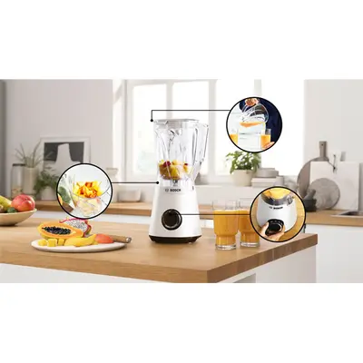 BOSCH MMB6141W Serie 4 VitaPower turmixgép, 1200W, 2 fokozat, 1,5L, Fehér – 2. kép