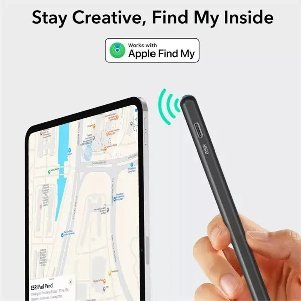 ESR Stylus Pen aktív toll rajzoláshoz, jegyzethez, 2018 után kiadott Apple iPad Air, iPad Mini (A17), iPad Pro, fekete – 8. kép
