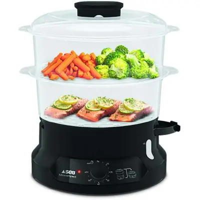 TEFAL VC139810 Mini Compact Ételpároló, 6L, 800W – 2. kép