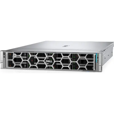 DELL ISG szerver - PE R570 rack (8x2.5"), 8C 6507P 3.5GHz, 1x32GB, 1x960GB RI SSD; H965i, iD10 En., 2x1100W.