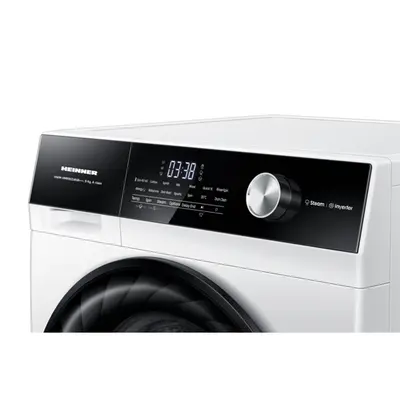 HEINNER HWM-HMK9014IVA Elöltöltős mosógép, 9kg, 1400ford./perc, digitális vezérlő, 14 program, Fehér/Fekete – 2. kép