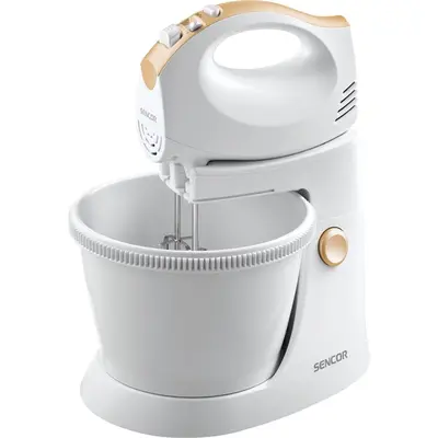 SENCOR SHM 5330-EUE3 Tálas kézi mixer, 5 sebességfokozat, 3.5L, 500W, Fehér – 2. kép