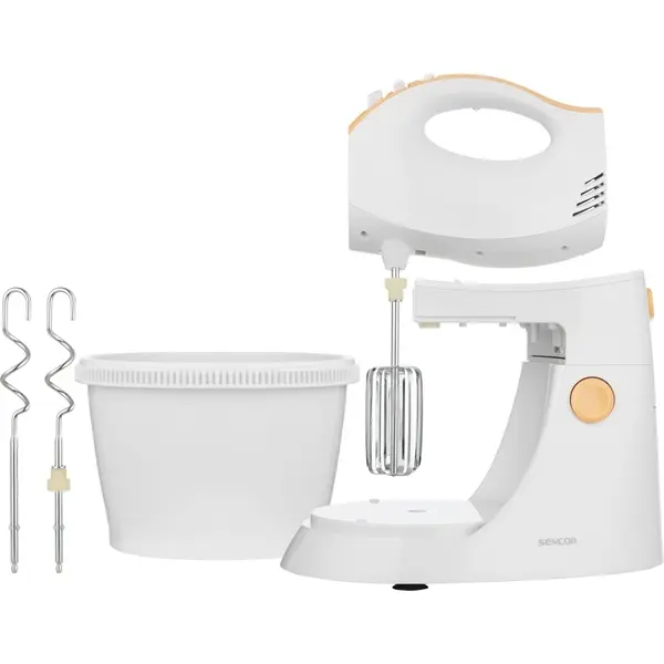 SENCOR SHM 5330-EUE3 Tálas kézi mixer, 5 sebességfokozat, 3.5L, 500W, Fehér – 3. kép
