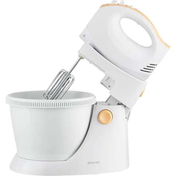 SENCOR SHM 5330-EUE3 Tálas kézi mixer, 5 sebességfokozat, 3.5L, 500W, Fehér – 4. kép