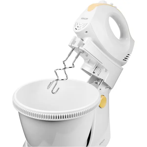 SENCOR SHM 5330-EUE3 Tálas kézi mixer, 5 sebességfokozat, 3.5L, 500W, Fehér – 6. kép