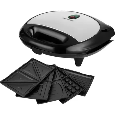 SENCOR SSM 9510SS 5in1 Szendvicssütő, 700W, Fekete – 2. kép