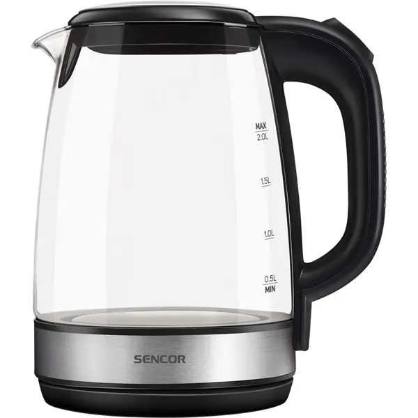 SENCOR SWK 2080BK Üveg Vízforraló, 2L, 2200W, Fekete – 2. kép