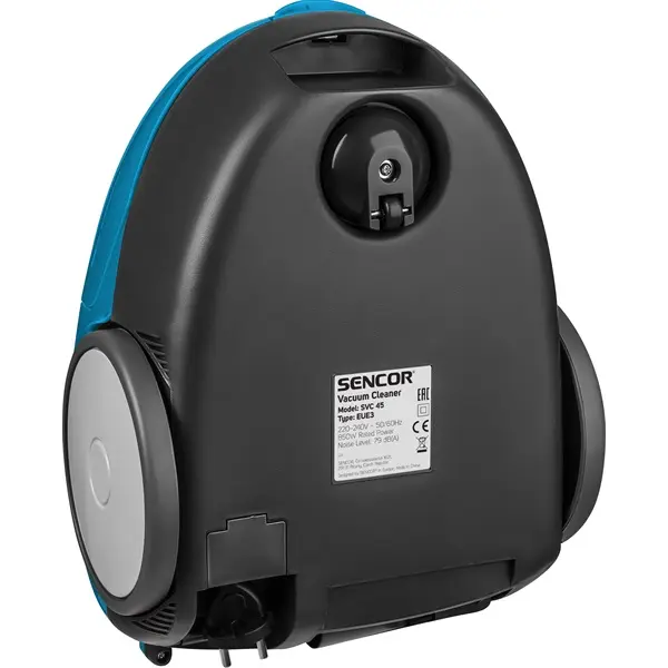 SENCOR SVC 45BL-EUE3 Porzsákos porszívó, portartály:1,5L, 850W, Kék – 7. kép