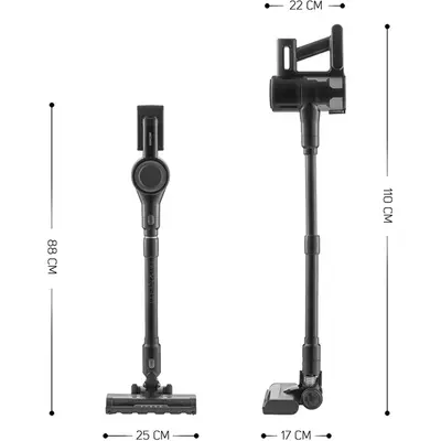 SENCOR SVC 7221BK 2in1 Rúdporszívó, portartály:550ml, 200W, Fekete – 2. kép