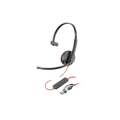 HP POLY fejhallgató Blackwire 3220 sztereó USB-C+USB-C/USB-A adapter (Bulk) – 2. kép