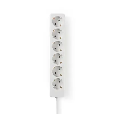 Nedis ESOC630F1WT 6 aljzatos elosztó, 3 m, 3680 W, 16 A, fehér