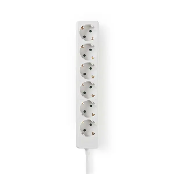 Nedis ESOC630F1WT 6 aljzatos elosztó, 3 m, 3680 W, 16 A, fehér