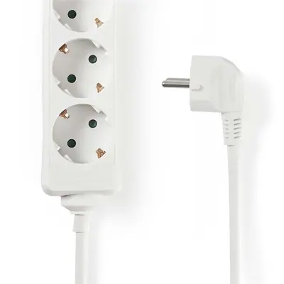 Nedis ESOC630F1WT 6 aljzatos elosztó, 3 m, 3680 W, 16 A, fehér – 2. kép