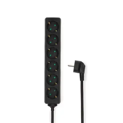 Nedis ESOC630F1BK 6 aljzatos elosztó, 3 m, 3680 W, 16 A, fekete