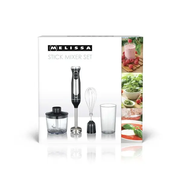 MELISSA botmixer készlet, 600 W | 2 sebességfokozat | Változtatható sebességbeállítás | Mini aprító | Habverő | Turmix – 7. kép