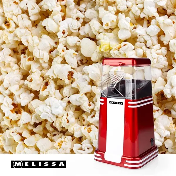 MELISSA pattogatott kukorica (popcorn) készítő, 1200W, elkészítési idő 2-4 perc, forró levegő, piros/fehér – 3. kép