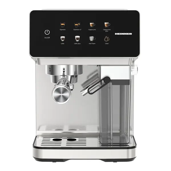 HEINNER HEM-LK20DMLK CreamyBlend Eszpresszó kávéfőző tejtartállyal, 20 bar, víztartály:1.6L, 1350W, Fekete/Inox – 5. kép