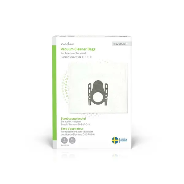Nedis DUBG700-8.2 porzsák, Bosch / Siemens, D - E - F - G - H sorozat, 8db porzsák + 2db mikroszűrő – 3. kép