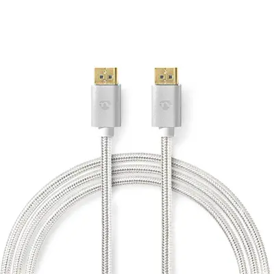 Nedis CCTB37014AL20 DisplayPort 1.4 kábel, displayport dugó - display port dugó, aranyozott csatlakozók, 8K@60Hz, 2m