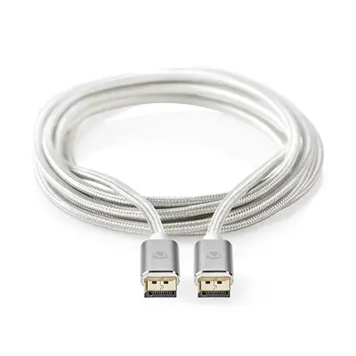 Nedis CCTB37014AL20 DisplayPort 1.4 kábel, displayport dugó - display port dugó, aranyozott csatlakozók, 8K@60Hz, 2m – 2. kép