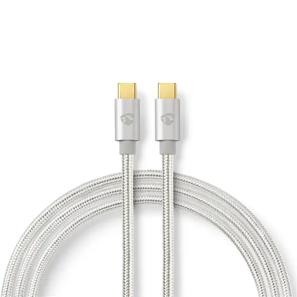 Nedis CCTB64700AL10 USB 3.2 Gen 1, USB-C dugó - USB C (USBC) dugó kábel, 60W, 4K@60Hz, 1m