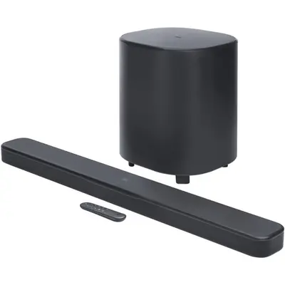 JBL BAR 500M2 Dolbi Atmos soundbar, 5,1, 750W, vezeték nélküli, HDMI, USB, 10 colos mélynyomó, fekete