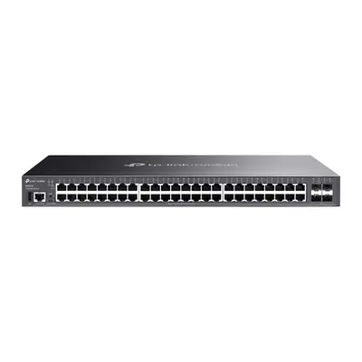 TP-LINK Switch 48x1000Mbps + 4x10Gbps SFP + 2xkonzol port, Menedzselhető, SG5452X