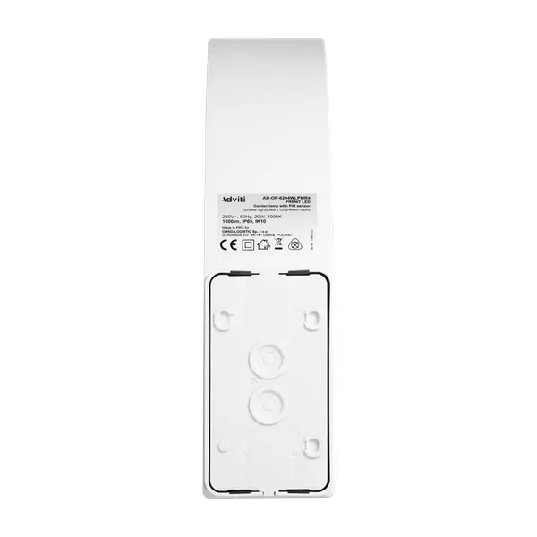 ORNO, AD-OP-6204WLPMR4, LED Kerti lámpa mozgásérzékelővel, CCT-s, Frenit, 230V, 12/15/20W, IP65, 66X188X250mm, Fehér – 3. kép