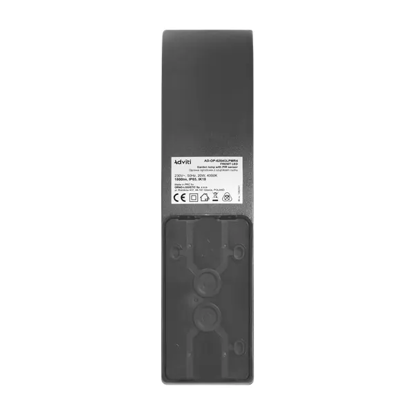 ORNO, AD-OP-6204GLPMR4, LED Kerti lámpa mozgásérzékelővel, CCT-s, Frenit, 230V, 12/15/20W, IP65, 66X188X250mm, Szürke – 3. kép
