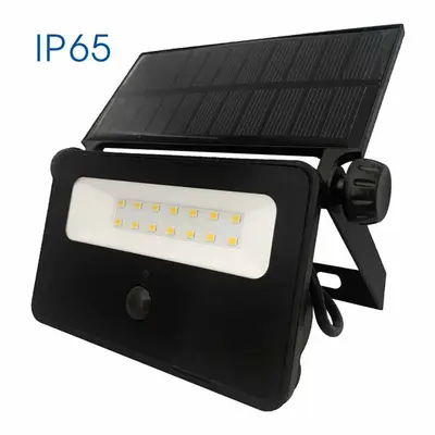 VIVALUX, 004725, UNO Szolár LED reflektor mozgásérzékelővel, 8W, 4000K, 800lm, IP65, 177x119x30 mm