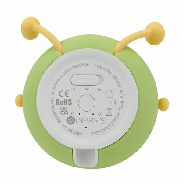 MARYS, MW61307, Éjszakai LED Lámpa, Körte, Akkumulátoros, USB kábellel , 1W, 6000K, Zöld – 3. kép