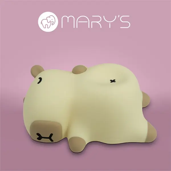 MARYS, MW61744, Alvó Kapibara LED Éjszakai fény, akkumulátoros, USB-C kábellel, 1,2W, 3000K