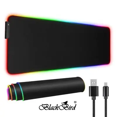 BLACKBIRD Egérpad Gamer MZ-RGB NightHalo 80x30cm 3mm vastag RGB világítással