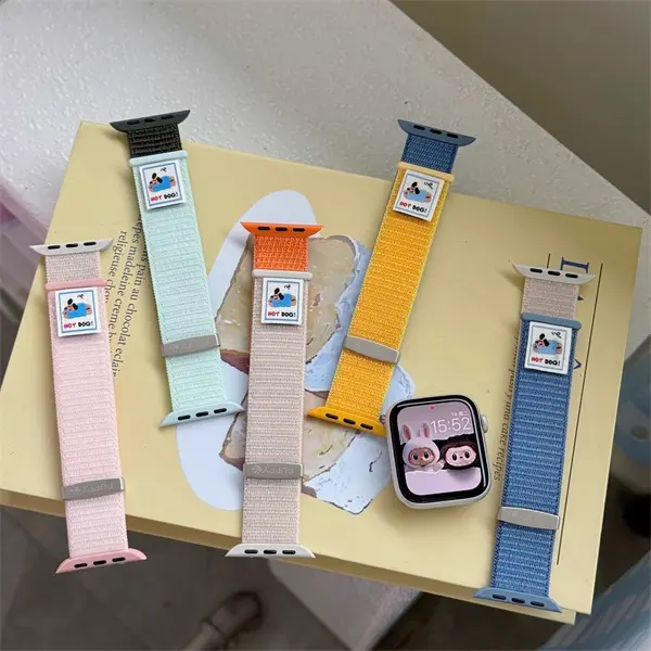 BLACKBIRD Szíj Iwatch készülékhez HOT DOG Világos barna Kék 42/44/45/46/49 mm