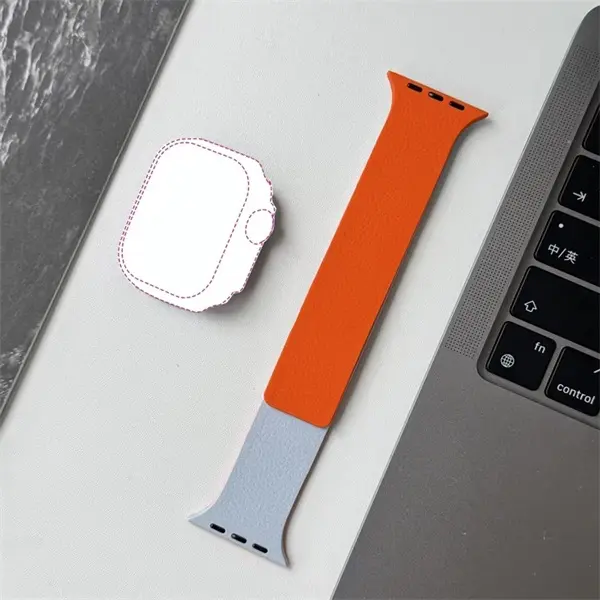 BLACKBIRD Szíj Iwatch készülékhez LITCHI Kék Narancs 38/40/41/S1042 mm
