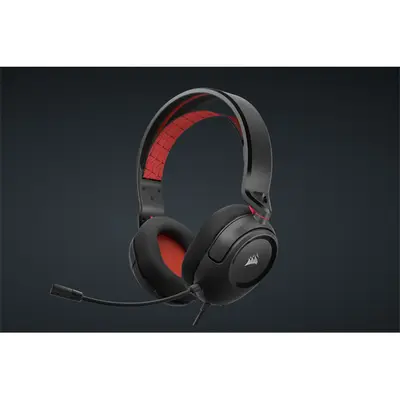 CORSAIR Vezetékes Headset, HS35 v2 Gaming, Multiplatform, piros