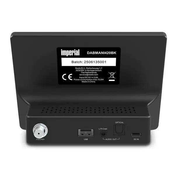 Imperial DABMANI420BK kompakt hibrid rádió (internet, DAB+, FM Hi-Fi tuner) Bluetooth®-szal – 2. kép