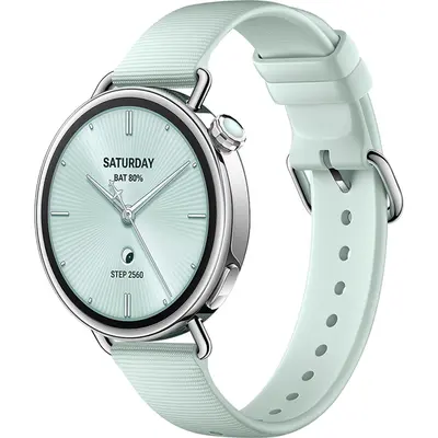 XIAOMI BHR080CGL S4 Okosóra flourgumi szíjjal, 41mm, Világoszöld
