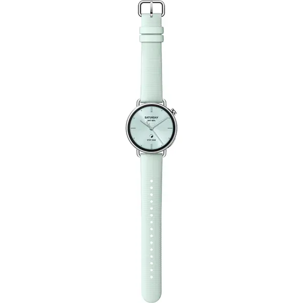XIAOMI BHR080CGL S4 Okosóra flourgumi szíjjal, 41mm, Világoszöld – 3. kép