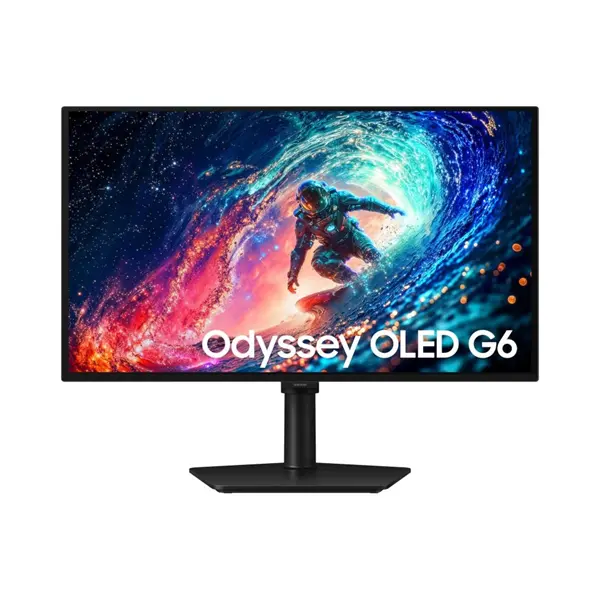 SAMSUNG Gaming 240Hz Odyssey G6 OLED monitor 27", QHD (2560x1440), 16:9, 200cd/m2, 0,03ms, DisplayPort/HDMI,