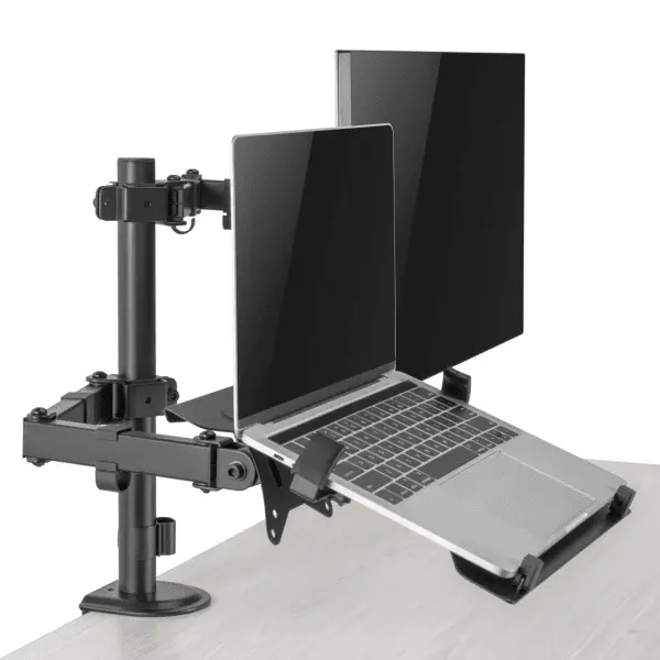 Sbox LCD-LM01-2 asztali laptop és monitortartó konzol. Állítható magasság, 13 - 27, dönthető, forgatható. 355X300, – 4. kép