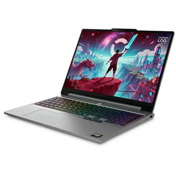LENOVO LOQ 15AHP11, 15,3" WUXGA, AMD Ryzen 7 250, 16GB, 512GB, nV RTX5060 8GB, NoOS, Luna Grey – 3. kép